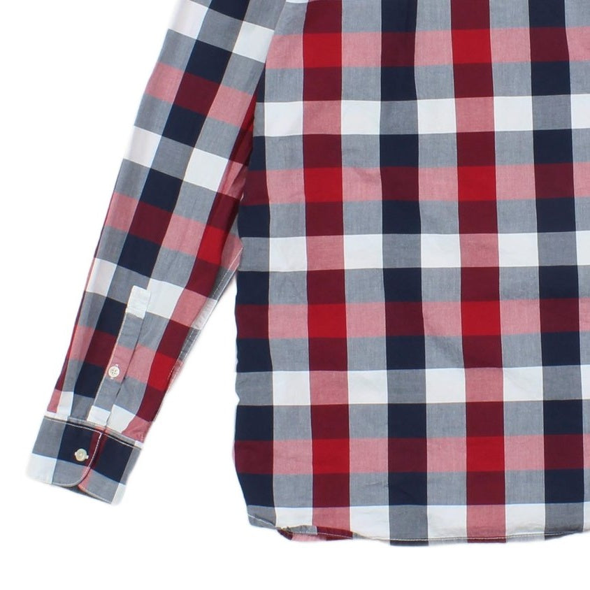 Mens Plaid Shirt Long Sleeve Button Up