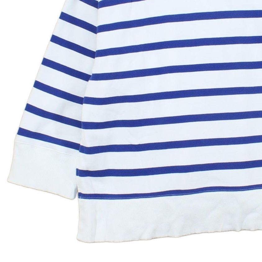 Womens Oversized Hoodie Striped Side Split Nautical
