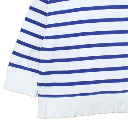 Womens Oversized Hoodie Striped Side Split Nautical
