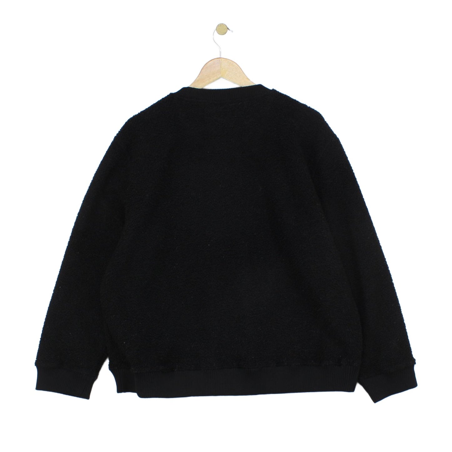 Womens Fleece Sweatshirt Oversized Crew Neck Logo