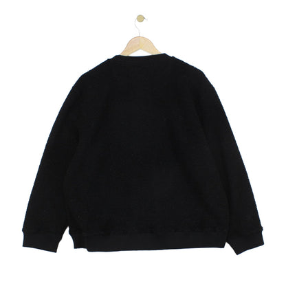 Womens Fleece Sweatshirt Oversized Crew Neck Logo