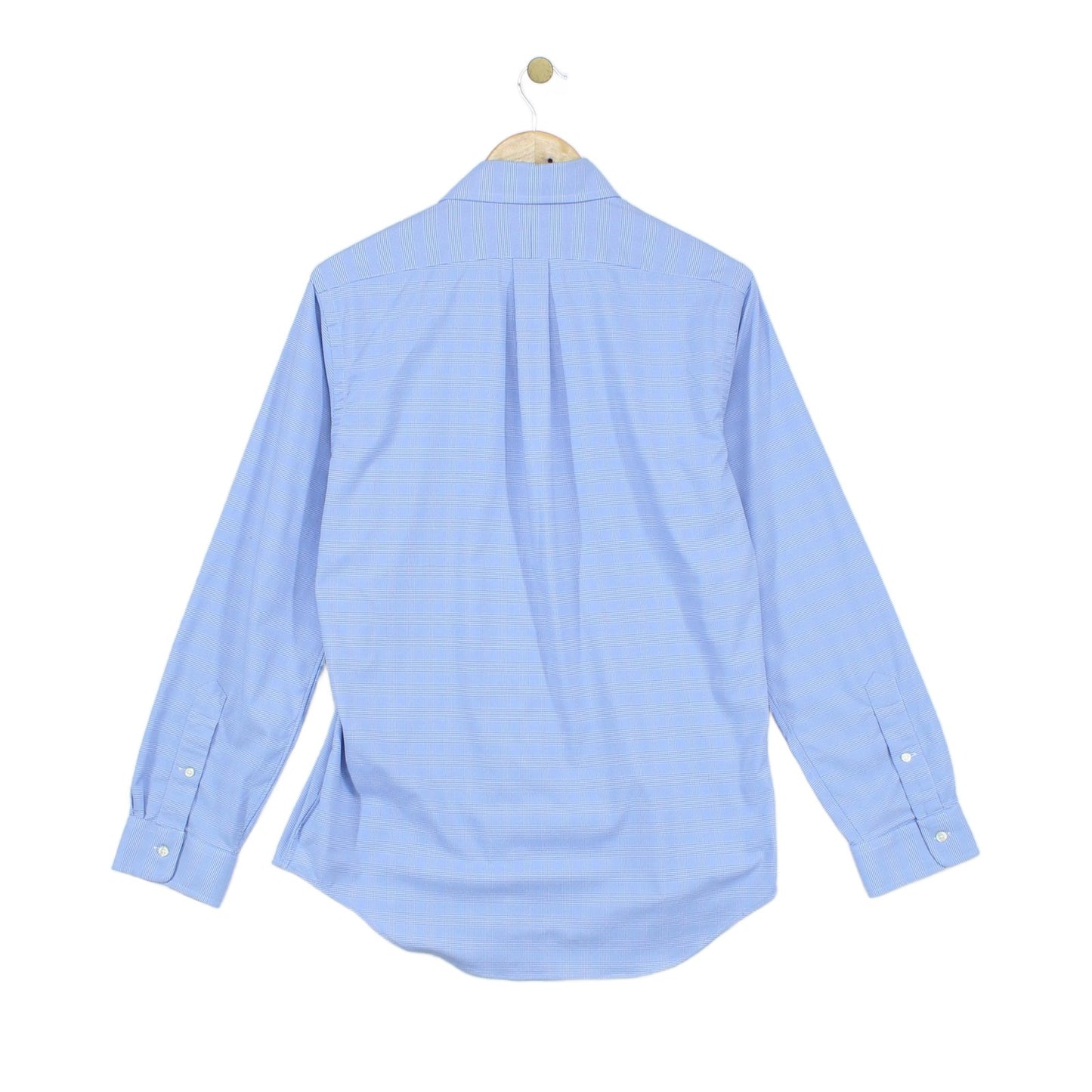 Mens Check Shirt Stretch Classic Fit Long Sleeve
