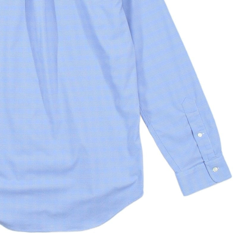 Mens Check Shirt Stretch Classic Fit Long Sleeve