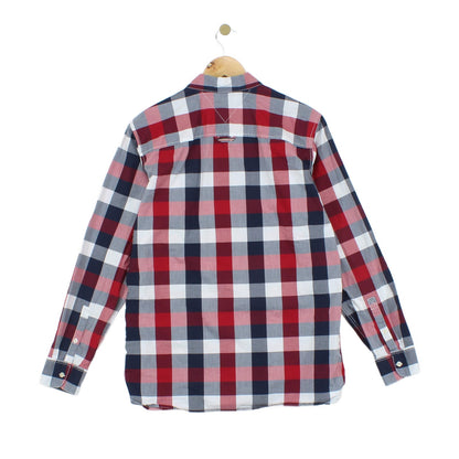 Mens Plaid Shirt Long Sleeve Button Up