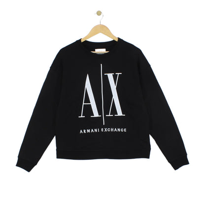 Womens Sweatshirt Embroidered Logo Long Sleeve