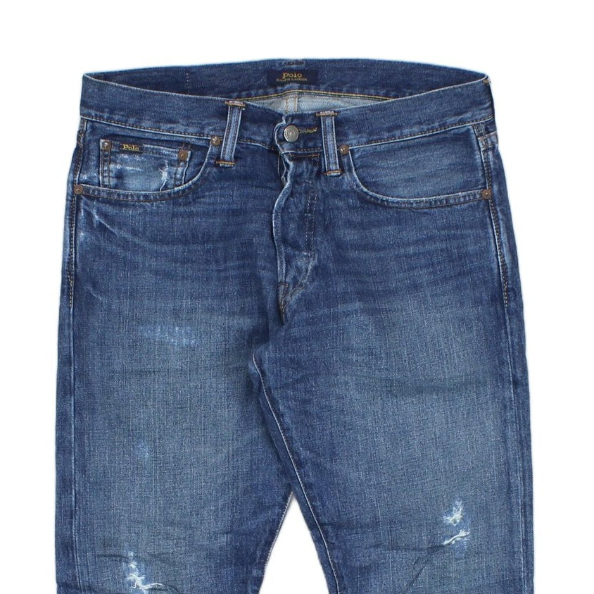 Mens Sullivan Crop Jeans Distressed Raw Hem