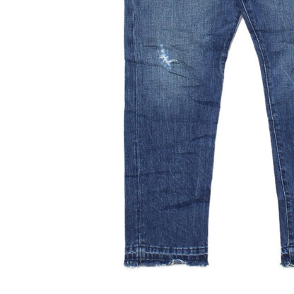 Mens Sullivan Crop Jeans Distressed Raw Hem