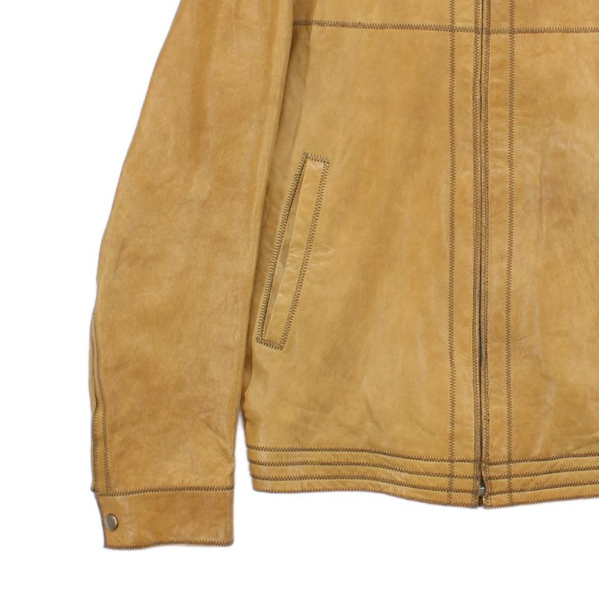 Mens Leather Jacket Full Zip