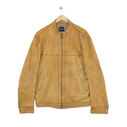 Mens Leather Jacket Full Zip