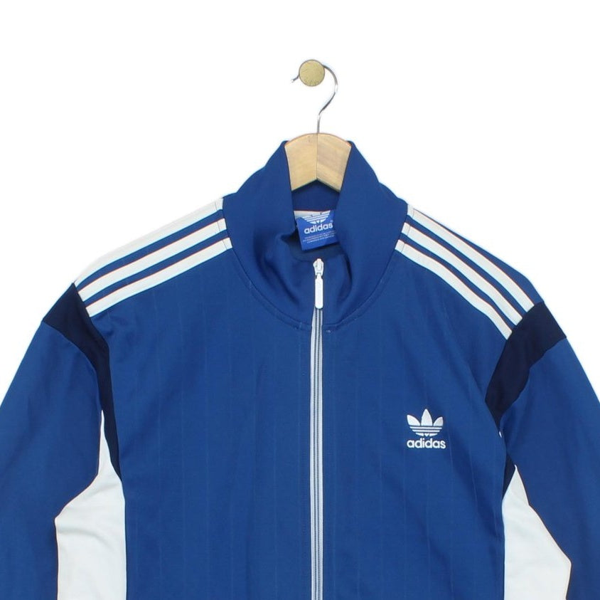 Mens Track Jacket Retro Full Zip Striped