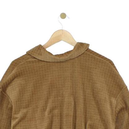 Womens Velour Sweatshirt Cropped Collared