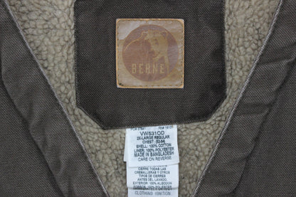 Mens Workwear Vest Jacket Fleece Lined Sleeveless