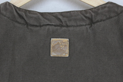 Mens Workwear Vest Jacket Fleece Lined Sleeveless