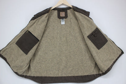 Mens Workwear Vest Jacket Fleece Lined Sleeveless