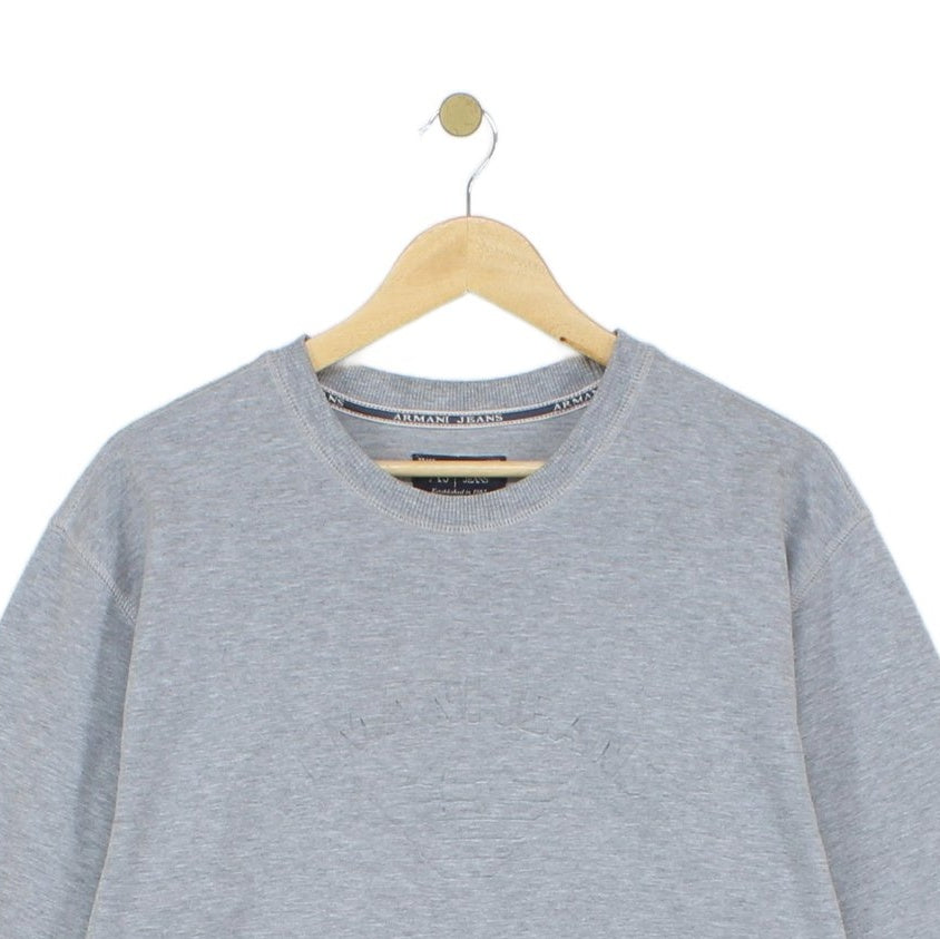 Mens Embossed Sweatshirt Crew Neck