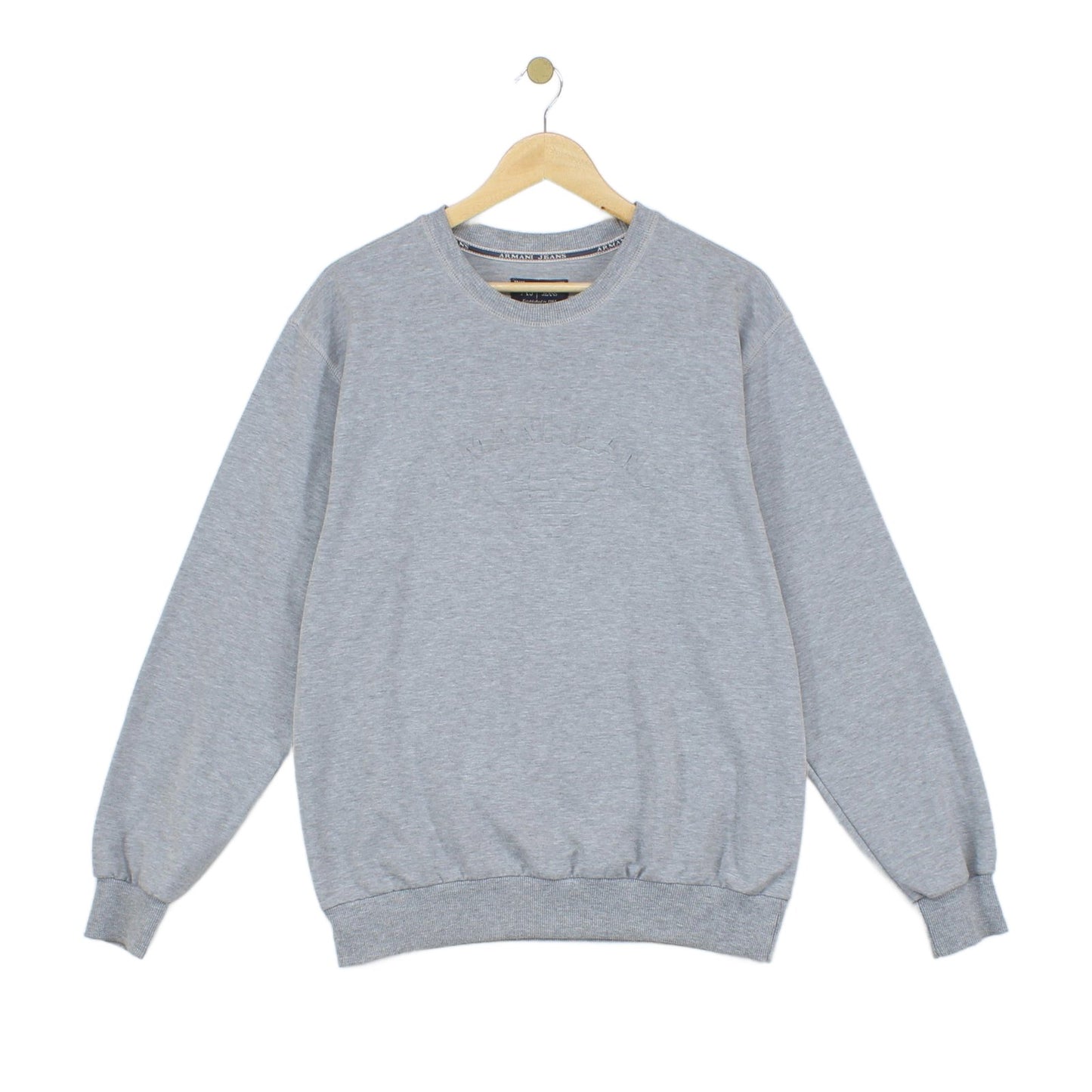 Mens Embossed Sweatshirt Crew Neck