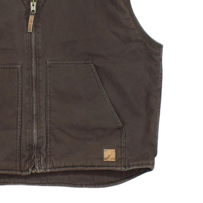Mens Workwear Vest Jacket Fleece Lined Sleeveless