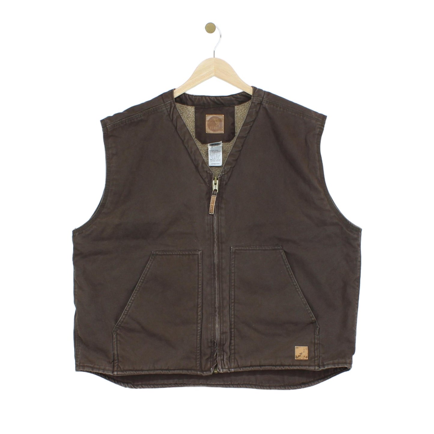 Mens Workwear Vest Jacket Fleece Lined Sleeveless