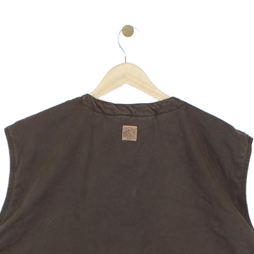 Mens Workwear Vest Jacket Fleece Lined Sleeveless