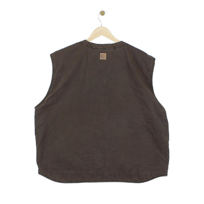 Mens Workwear Vest Jacket Fleece Lined Sleeveless