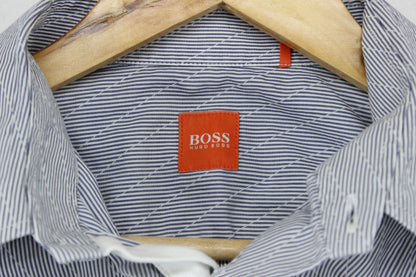 Mens Striped Shirt Button Up