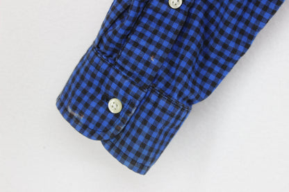 Mens Check Shirt Slim Fit Button Down