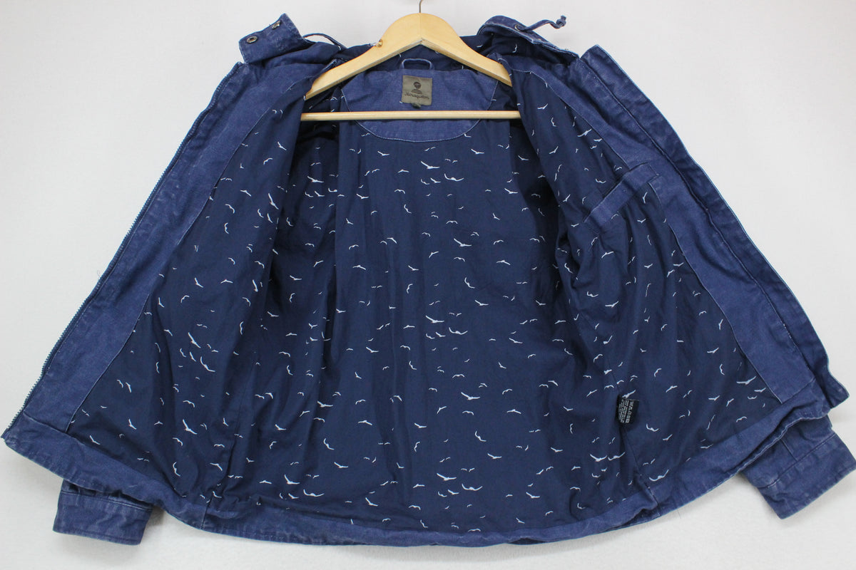 Womens Canvas Jacket Full Zip Hooded Cotton