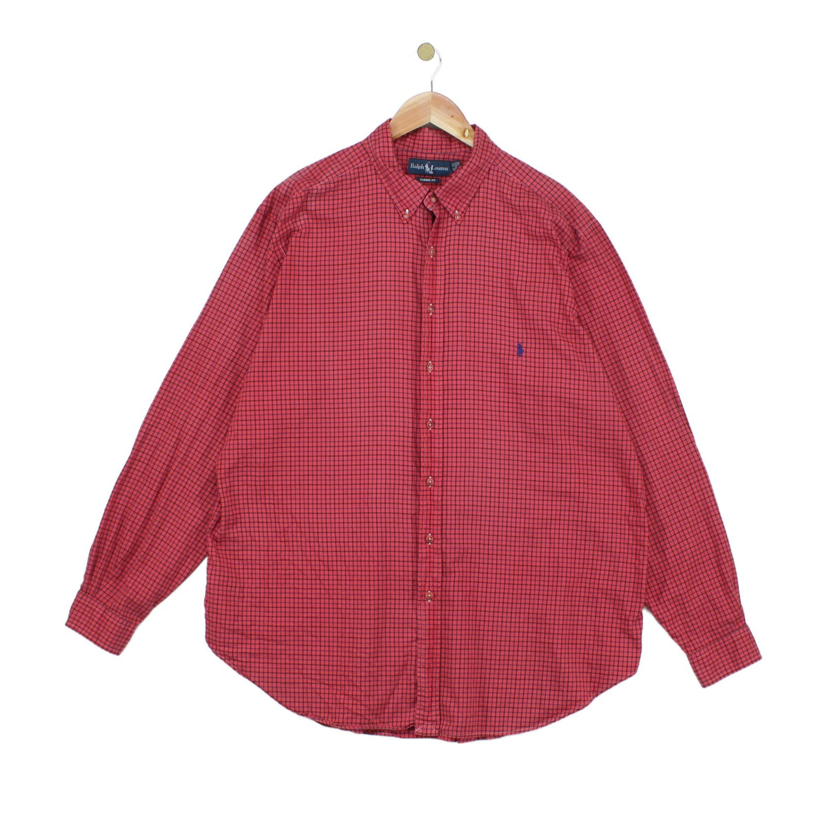 Mens Plaid Shirt Classic Fit Button Down