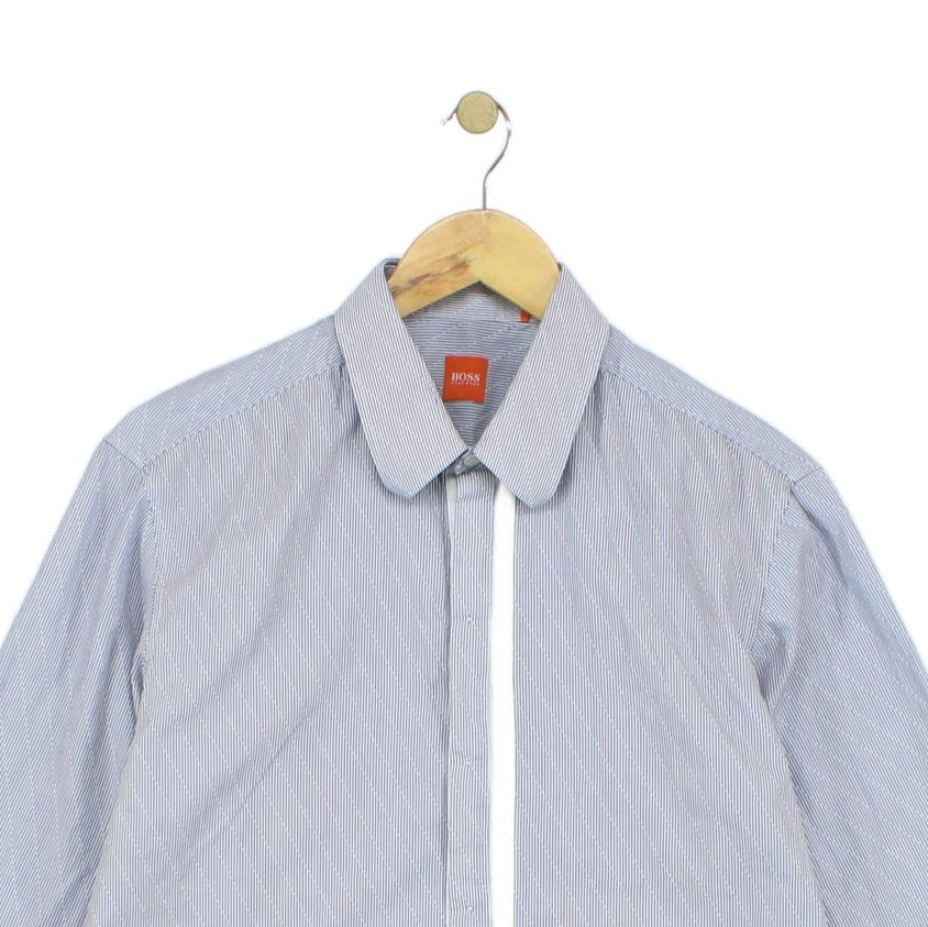 Mens Striped Shirt Button Up