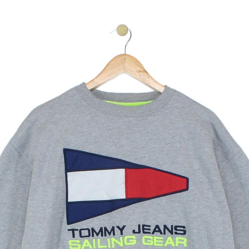 Womens Oversized Sweatshirt Logo Crew Neck