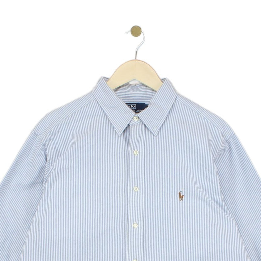 Mens Striped Shirt Classic Long Sleeve