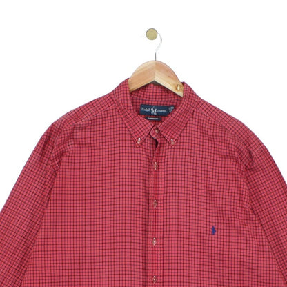 Mens Plaid Shirt Classic Fit Button Down