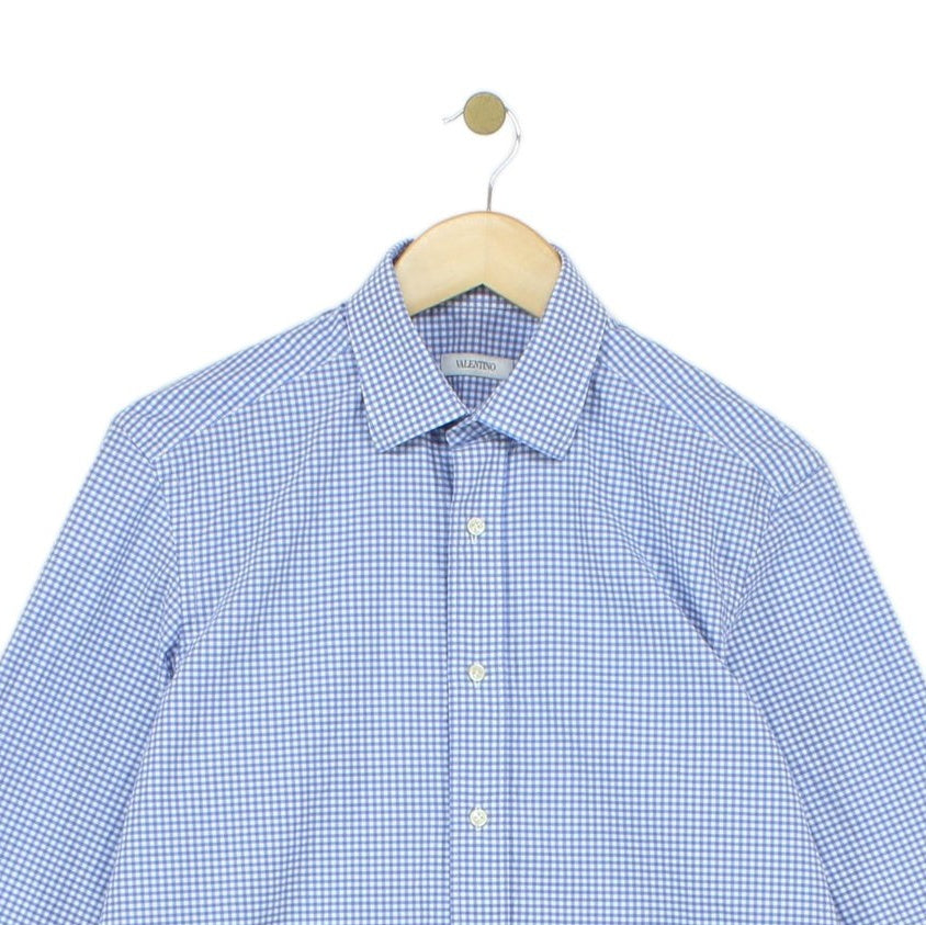 Mens Check Shirt Made In Italy Gingham Long Sleeve