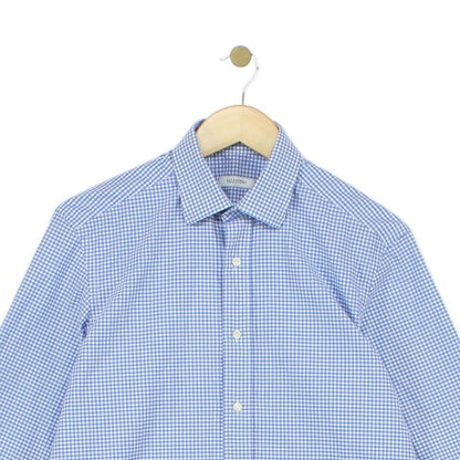 Mens Check Shirt Made In Italy Gingham Long Sleeve