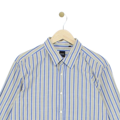 Mens Striped Shirt Slim Fit Long Sleeve