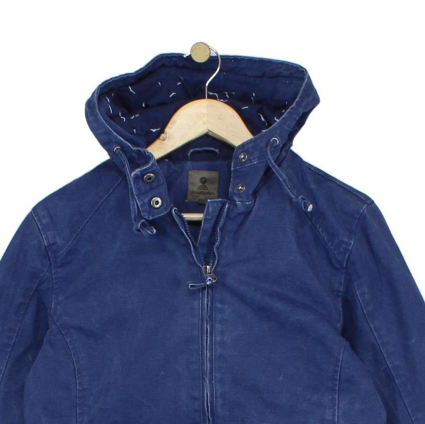 Womens Canvas Jacket Full Zip Hooded Cotton