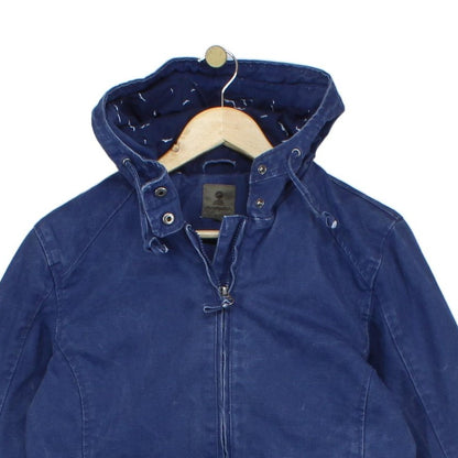 Womens Canvas Jacket Full Zip Hooded Cotton