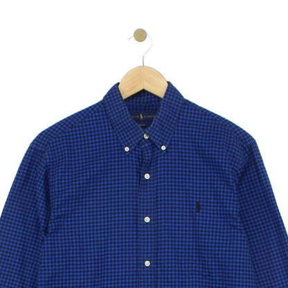 Mens Check Shirt Slim Fit Button Down