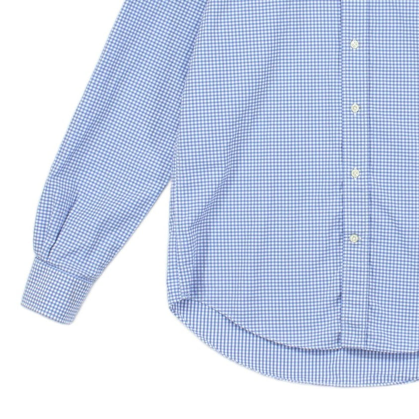 Mens Check Shirt Made In Italy Gingham Long Sleeve