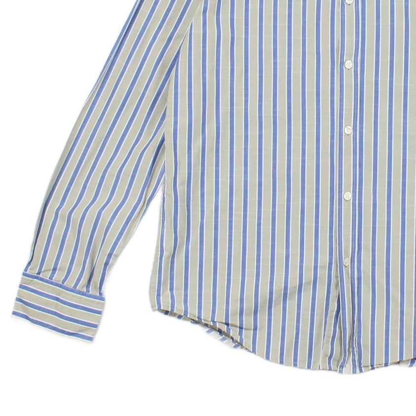 Mens Striped Shirt Slim Fit Long Sleeve