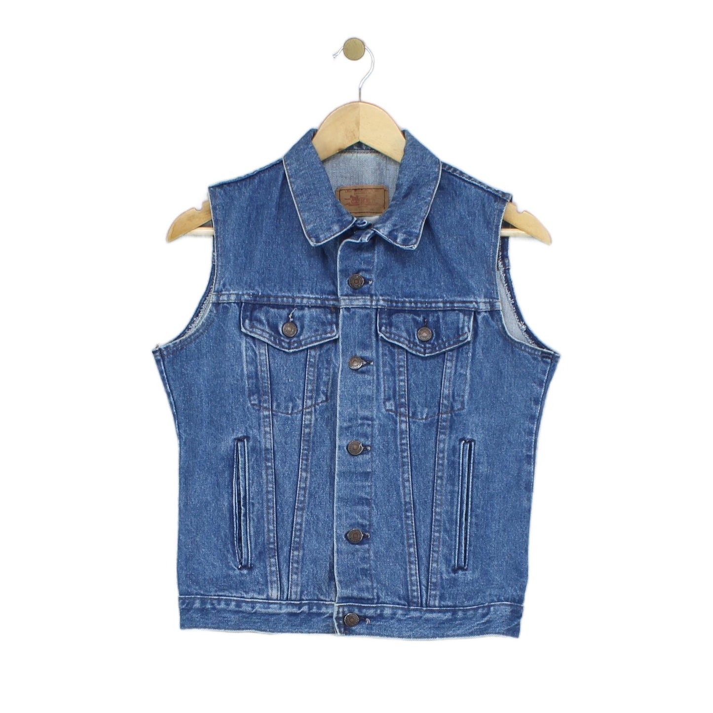 Womens Denim Waistcoat Uk Made Sleeveless