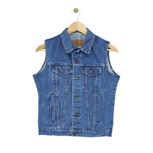Womens Denim Waistcoat Uk Made Sleeveless