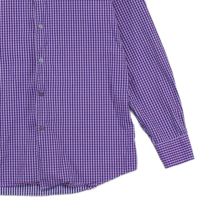 Mens Check Shirt Made In Italy Long Sleeve Button Up