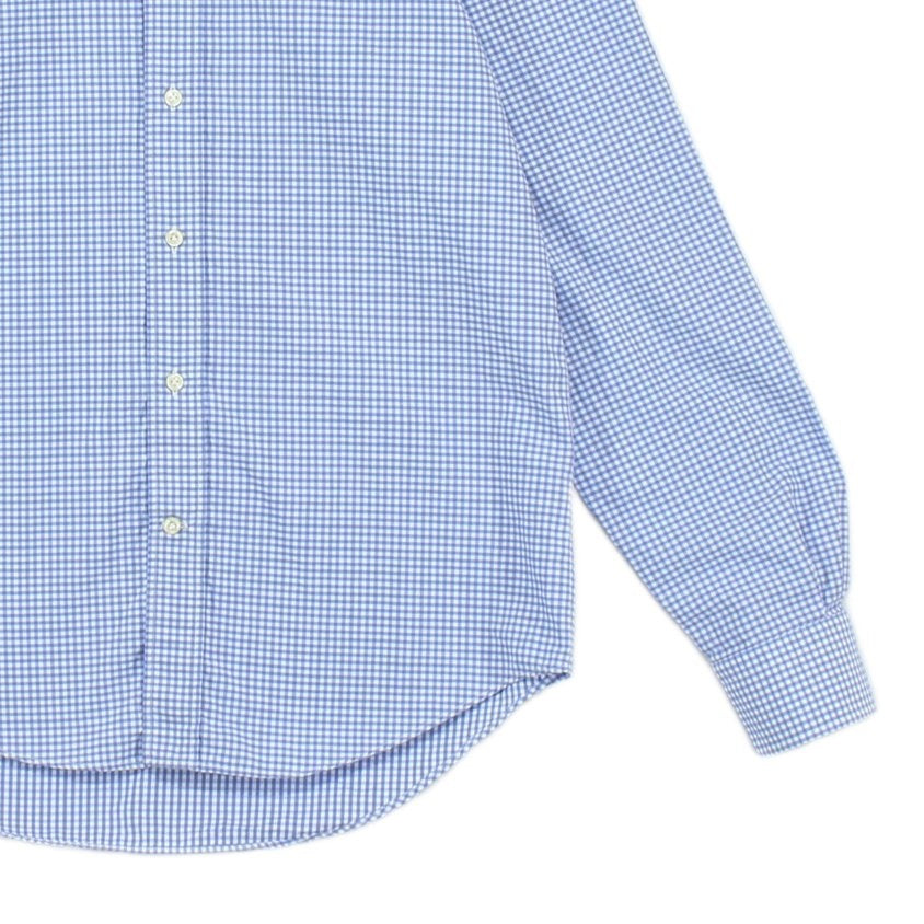 Mens Check Shirt Made In Italy Gingham Long Sleeve