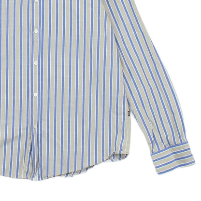 Mens Striped Shirt Slim Fit Long Sleeve