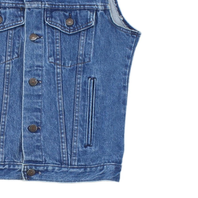 Womens Denim Waistcoat Uk Made Sleeveless