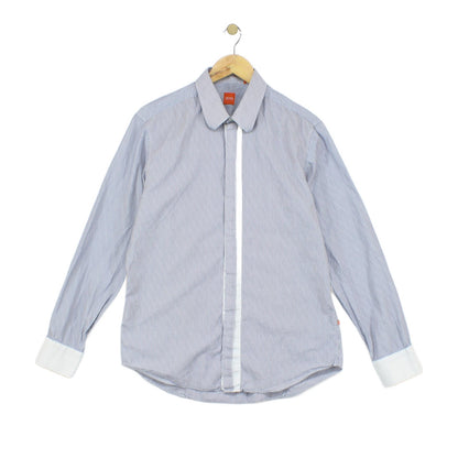 Mens Striped Shirt Button Up