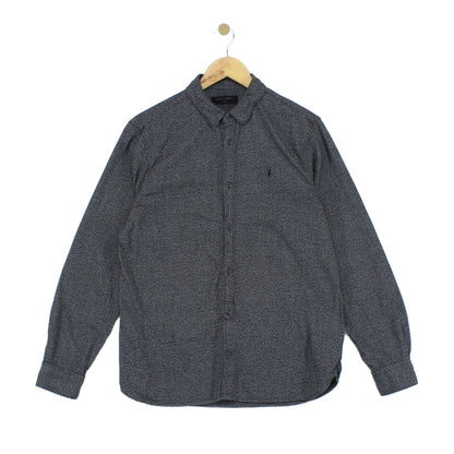 Mens Patterned Shirt Button Up Long Sleeve