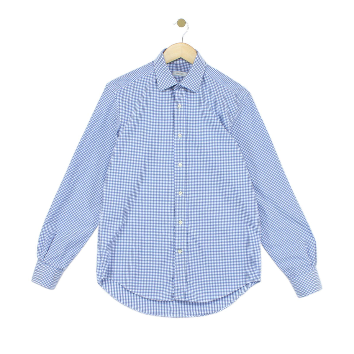 Mens Check Shirt Made In Italy Gingham Long Sleeve