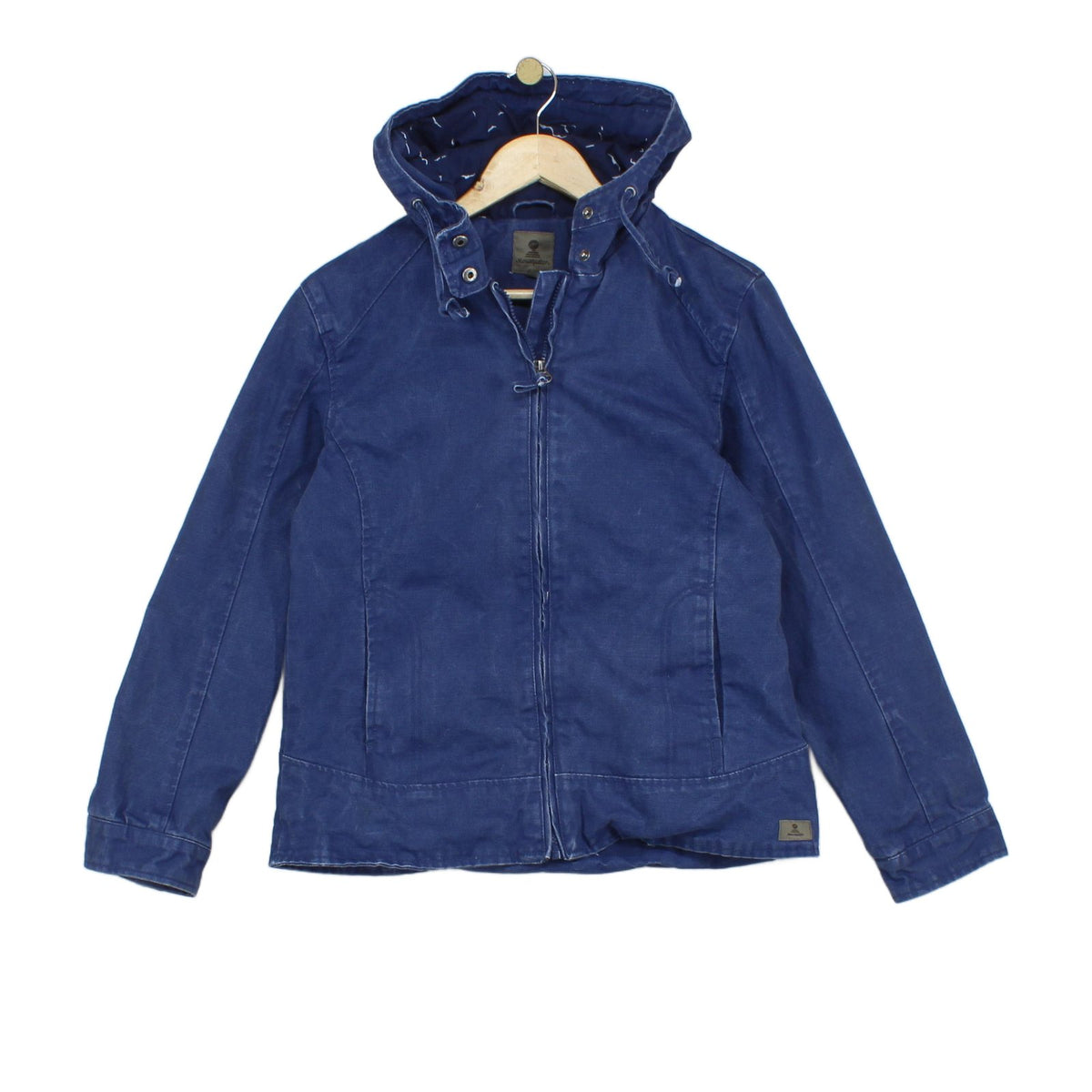 Womens Canvas Jacket Full Zip Hooded Cotton
